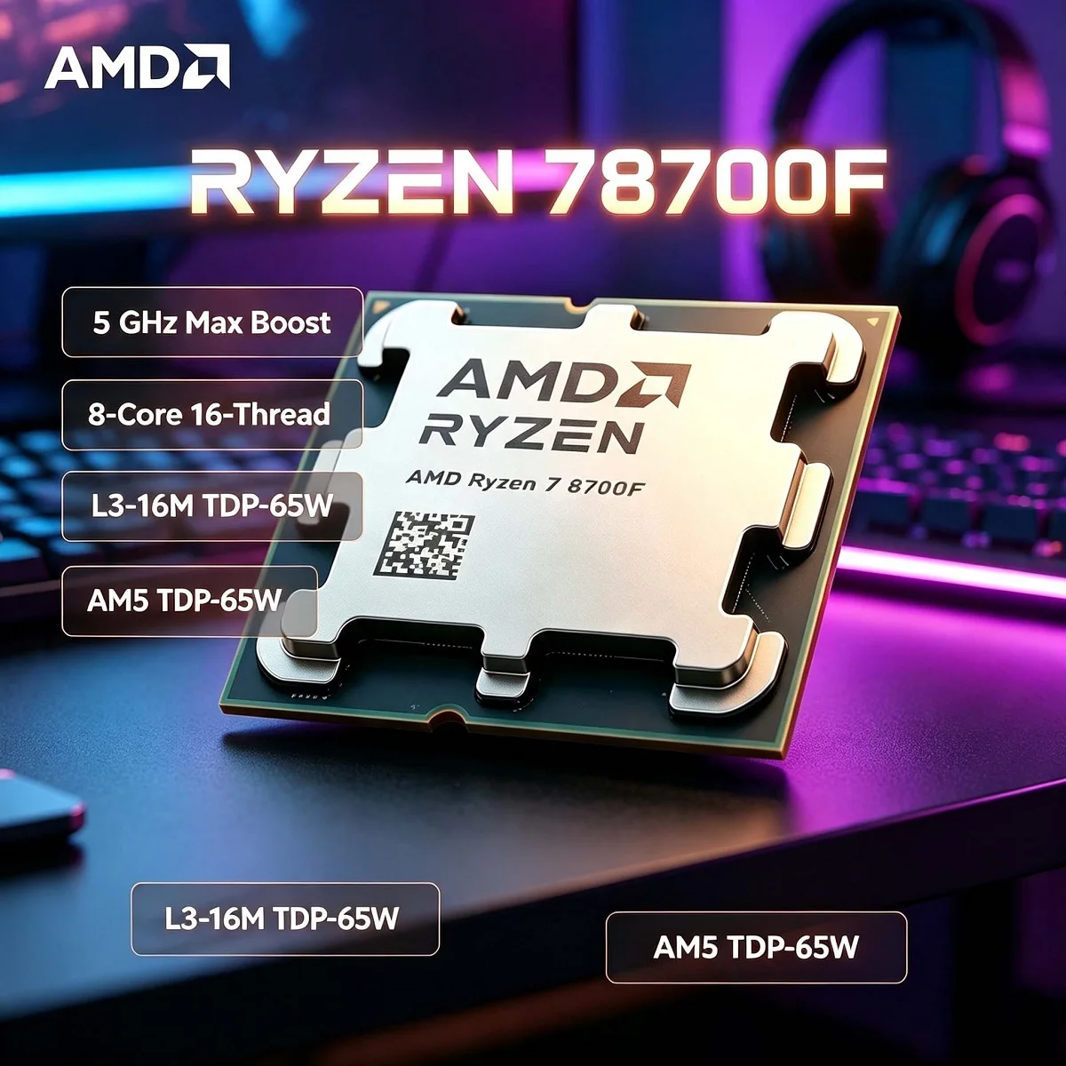 Amd Cpu Ryzen 7 - AMD Ryzen 7 8700F CPU Desktop