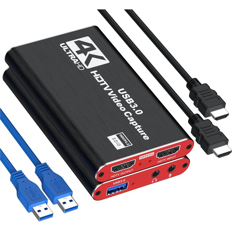 Capture Card 4K Hdmi - AT82-Game untuk Perekaman PC Kartu Pengambilan