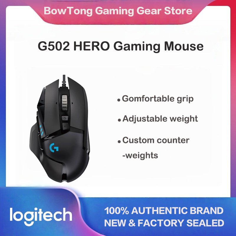 Logitech G502 HERO Dominator M - Esports Gaming Mouse Weight Adjustable ulasan dan harga