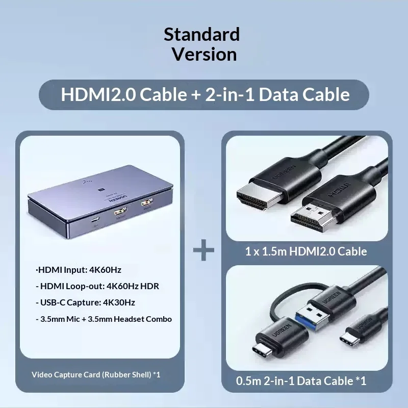 UGREEN 10937 Kartu Pengambilan - Capture Card 4K Hdmi ulasan dan harga