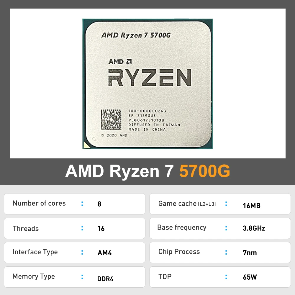 AMD Ryzen 7 5700G CPU untuk Re - Amd Cpu Ryzen 7 ulasan dan harga