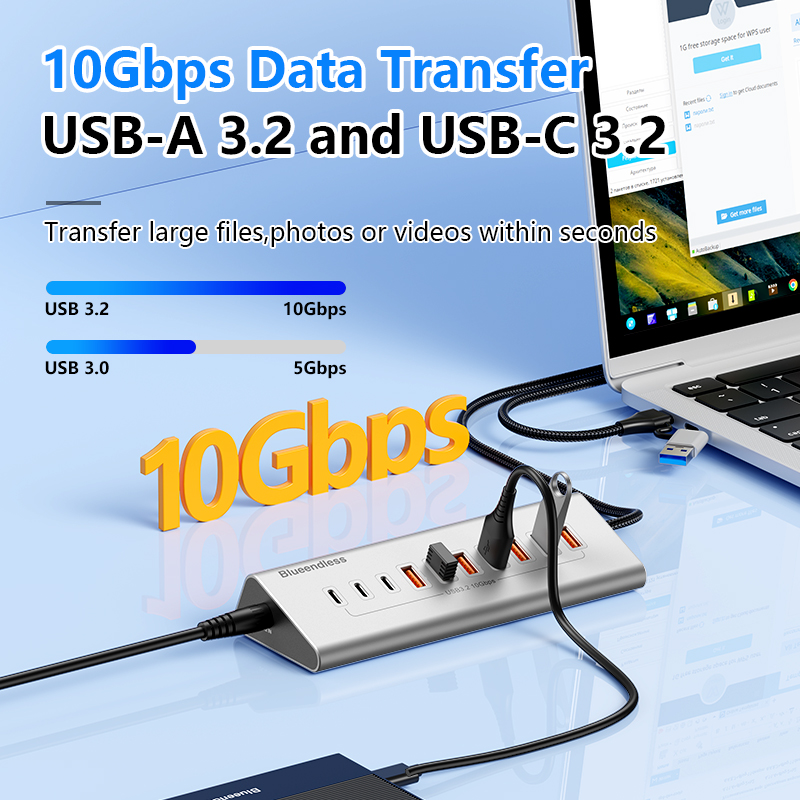 Blueendless Aluminium USB3.2 G - Esports Gaming Splitter ulasan dan harga