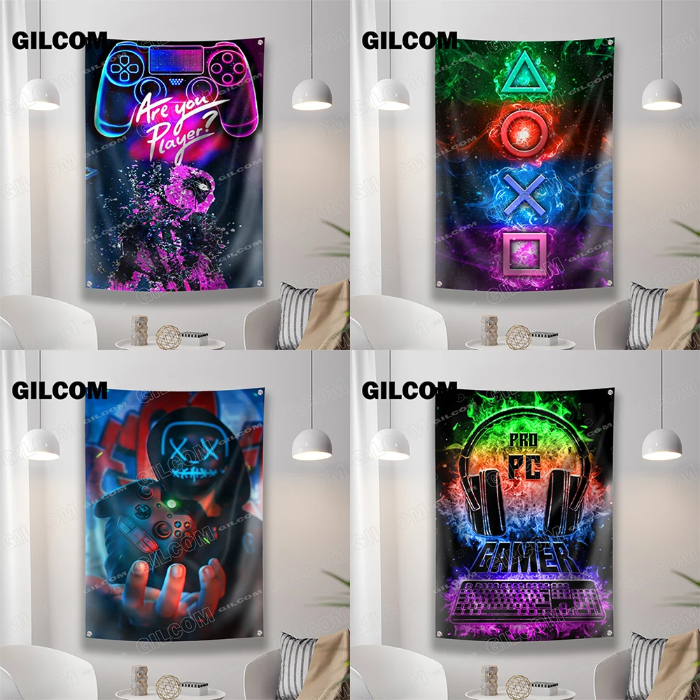 Bendera Ruang Permainan Spandu - Esports Gaming Poster ulasan dan harga