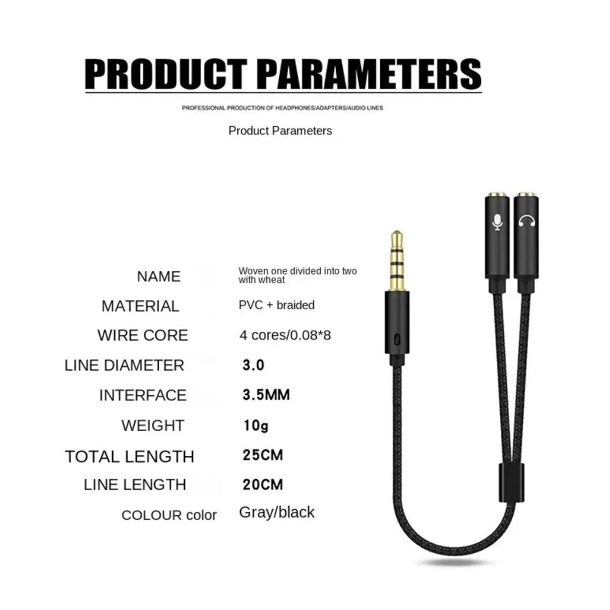 Pemisah Headset 3.5Mm Audio +  - Esports Gaming Splitter ulasan dan harga