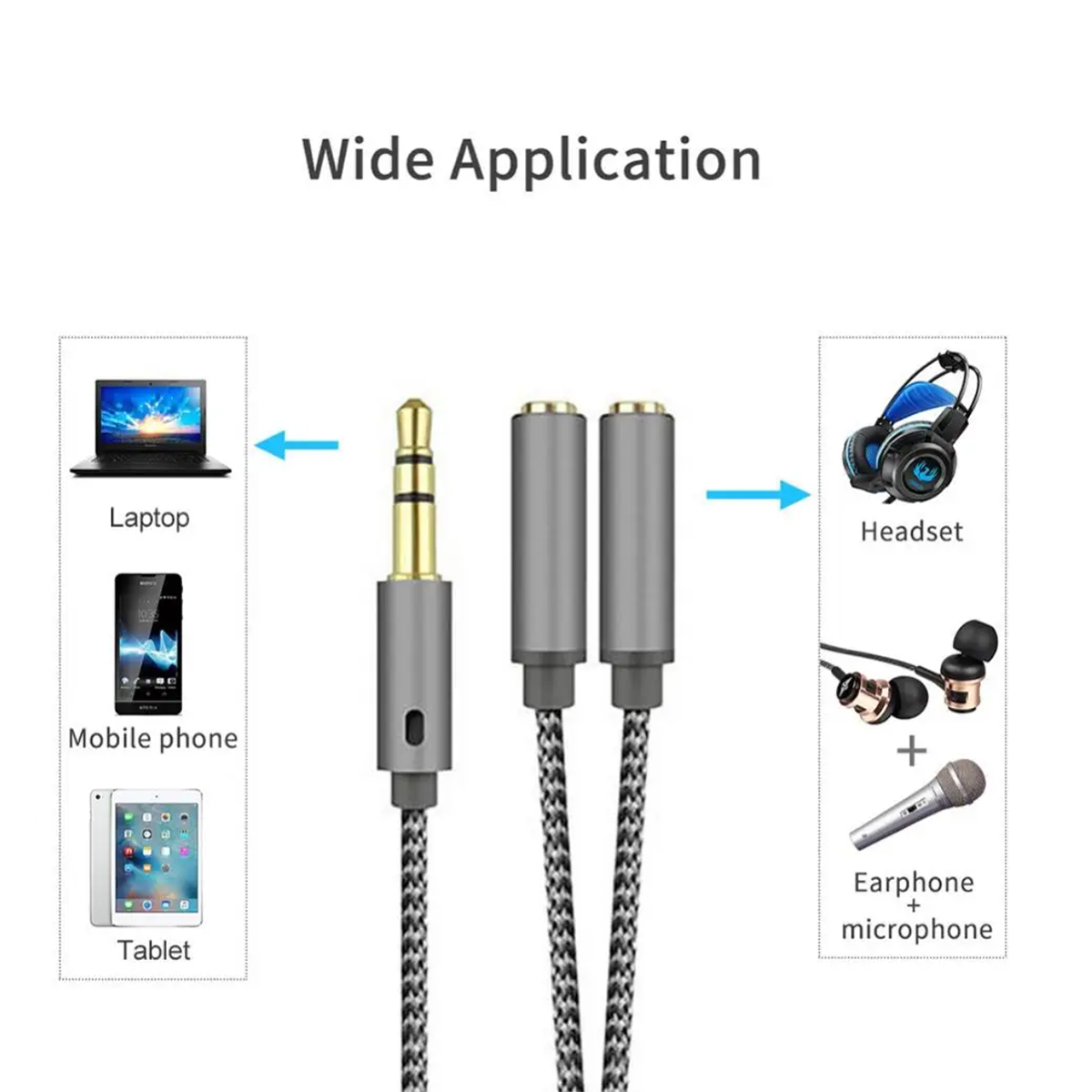Pemisah Headset 3.5Mm Audio +  - Esports Gaming Splitter ulasan dan harga