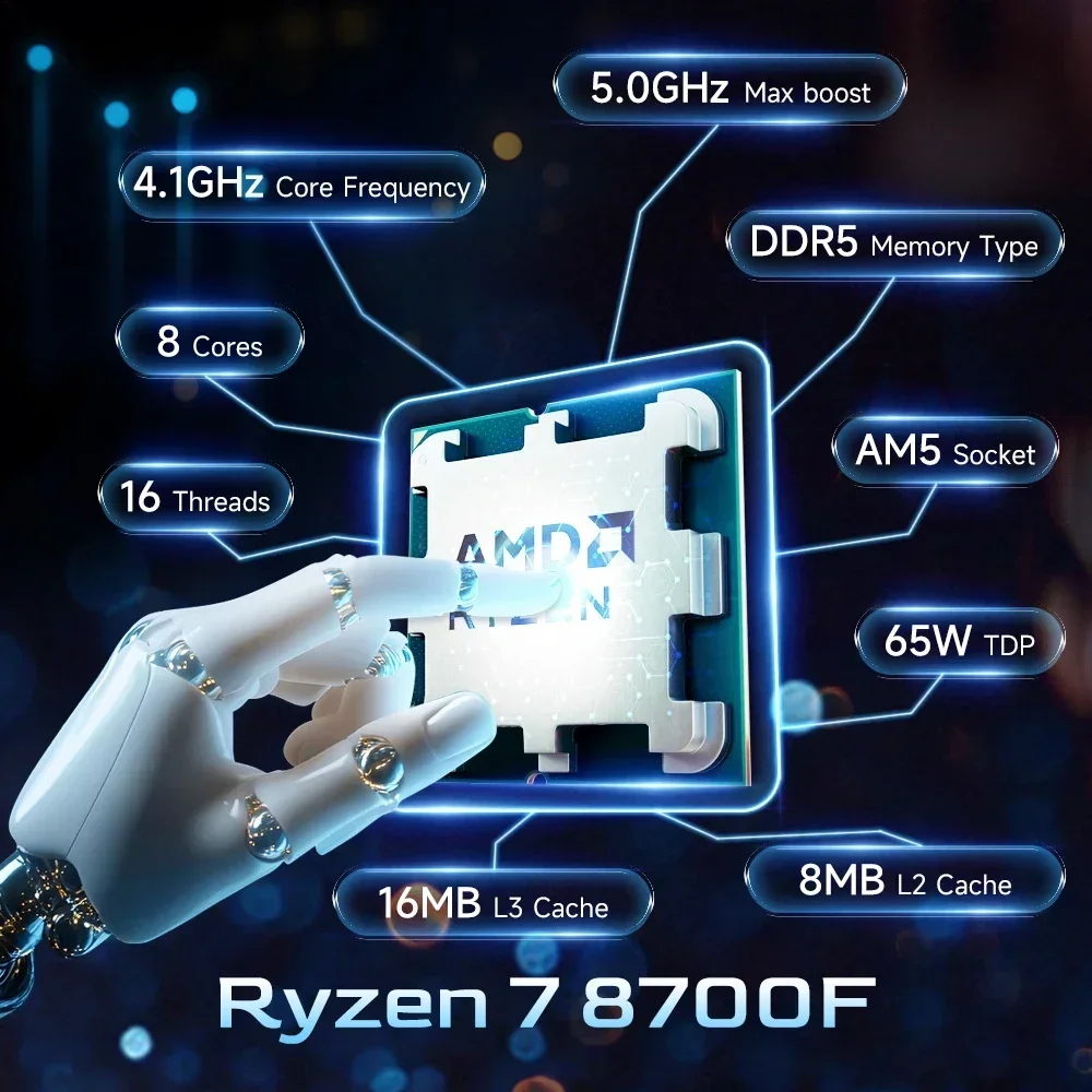 AMD Ryzen 7 8700F CPU Desktop  - Amd Cpu Ryzen 7 ulasan dan harga