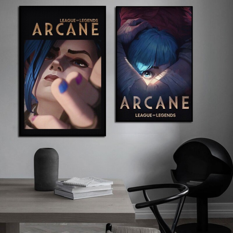 Poster Close-Up Arcane Jinx Ta - Esports Gaming Poster ulasan dan harga