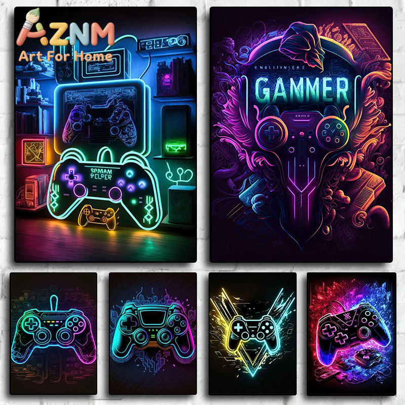 Poster Seni Dinding Gaming Neo - Esports Gaming Poster ulasan dan harga