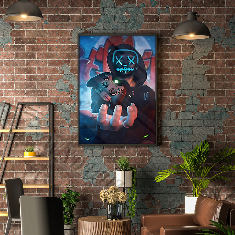 80s pengontrol Gamer Punk Neon - Esports Gaming Poster ulasan dan harga