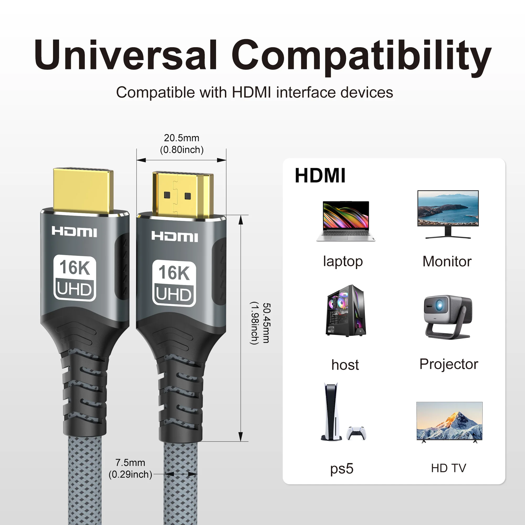 Kabel HDMI 2.2/2.1/2.0 16K@60H - Esports Gaming Bundle ulasan dan harga